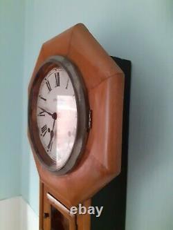 ANTIQUE SETH THOMAS WOODEN WALL CLOCK- with striking movement (bell)