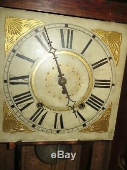 ANTIQUE SETH THOMAS WOODEN WORKS MANTEL CLOCK by ELI TERRY C1860