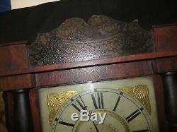 ANTIQUE SETH THOMAS WOODEN WORKS MANTEL CLOCK by ELI TERRY C1860