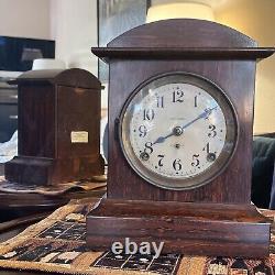 ANTIQUE VICTORIAN SETH THOMAS ROSEWOOD MANTLE CLOCK (Needs Winding Key)