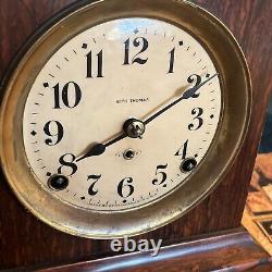 ANTIQUE VICTORIAN SETH THOMAS ROSEWOOD MANTLE CLOCK (Needs Winding Key)