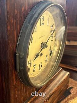 ANTIQUE VICTORIAN SETH THOMAS ROSEWOOD MANTLE CLOCK (Needs Winding Key)