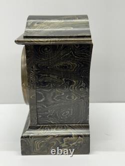 ATQ Seth Thomas Adamantine Mantel Bracket Shelf Clock RARE Damascus Finish 11