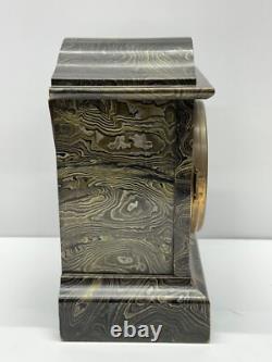 ATQ Seth Thomas Adamantine Mantel Bracket Shelf Clock RARE Damascus Finish 11