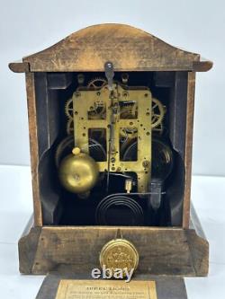 ATQ Seth Thomas Adamantine Mantel Bracket Shelf Clock RARE Damascus Finish 11