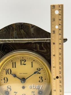 ATQ Seth Thomas Adamantine Mantel Bracket Shelf Clock RARE Damascus Finish 11