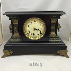 ATQ Seth Thomas  Mantle Clock Head Lions USA