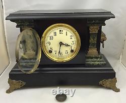 ATQ Seth Thomas  Mantle Clock Head Lions USA