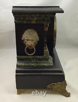 ATQ Seth Thomas  Mantle Clock Head Lions USA