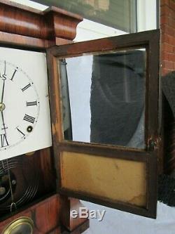 Anitque 1860's Seth Thomas Column Model Shelf Clock with Mirror (Works)