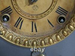 Ansonia Gilded Fleur De Lis Mantle Clock En Welch Waterbury Seth Thomas Metal