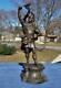 Ansonia Kroeber Warrior Figural Statue Shelf Mantle Original Patina