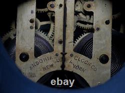 Ansonia Rams Head Large Metal Mantle Clock En Welch Waterbury Seth Thomas 1882