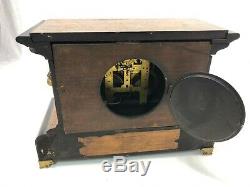 Antique 14 SETH THOMAS Lion Head Adamantine Mechanical Wind Mantle Clock READ