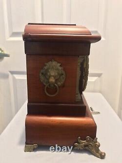 Antique 1800's Seth Thomas Adamantine 295A Chime Bell 8 Day Cherry Wood Clock