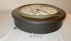 Antique 1800's Seth Thomas Jewelers wooden veneer wood advertisement wall clock