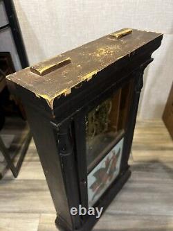 Antique 1800s Seth THOMAS Weight Driven Wooden COLUMN Clock PENDULUM MACHANICAL