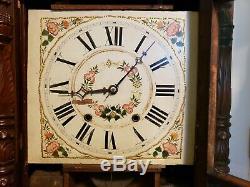 Antique 1830 SETH THOMAS Plymouth Conn. Pillar & Splat Wood Works Mantel Clock