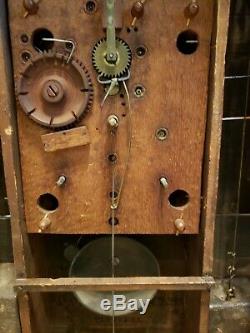 Antique 1830 SETH THOMAS Plymouth Conn. Pillar & Splat Wood Works Mantel Clock