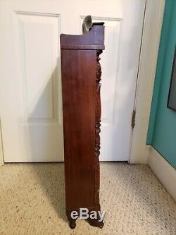 Antique 1830 SETH THOMAS Plymouth Conn. Pillar & Splat Wood Works Mantel Clock