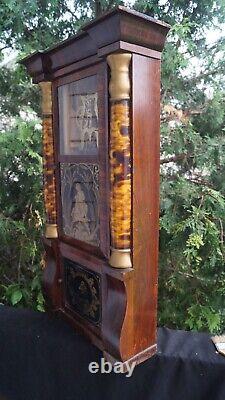 Antique 1830s 1840s EARLY Seth Thomas PILLARS Mantle Clock LYRE MOVEMENT