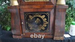 Antique 1830s 1840s EARLY Seth Thomas PILLARS Mantle Clock LYRE MOVEMENT