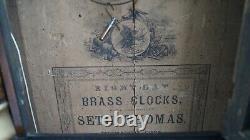 Antique 1830s 1840s EARLY Seth Thomas PILLARS Mantle Clock LYRE MOVEMENT