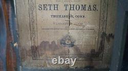 Antique 1830s 1840s EARLY Seth Thomas PILLARS Mantle Clock LYRE MOVEMENT