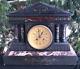 Antique 1870s 1880s French Slate & Marble Mantle Clock Runs Serviced