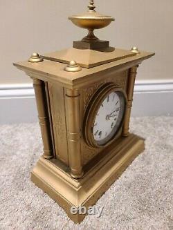 Antique 1872 Seth Thomas & Sons No. 4 Tucker Bronze Cast Metal Mantel Shelf Clock