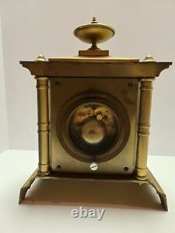 Antique 1872 Seth Thomas & Sons No. 4 Tucker Bronze Cast Metal Mantel Shelf Clock