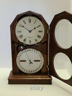 Antique 1876 SETH THOMAS Parlor Calendar No. 5 Double Dial Mantel Shelf Clock