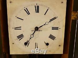 Antique 1879 SETH THOMAS No. 3 Parlor 8 Day Double Dial Rosewood Calendar Clock