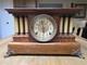 Antique 1880 Seth Thomas Victorian Brown Adamantine Wood Grain Mantel Clock