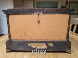 Antique 1880 SETH THOMAS Victorian Brown Adamantine Wood Grain Mantel Clock