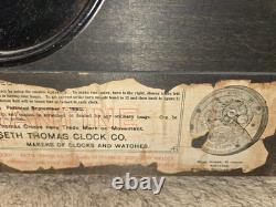 Antique 1880 SETH THOMAS Victorian Brown Adamantine Wood Grain Mantel Clock