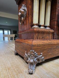 Antique 1880 SETH THOMAS Victorian Brown Adamantine Wood Grain Mantel Clock