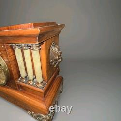 Antique 1880 SETH THOMAS Victorian Brown Adamantine Wood Grain Mantel Clock