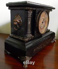 Antique 1880 Seth Thomas Clock Co. Adamantine Mantle Clock