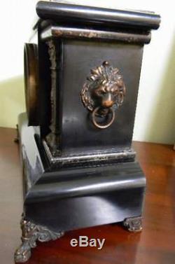 Antique 1880 Seth Thomas Clock Co. Adamantine Mantle Clock