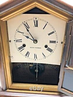 Antique 1880 Seth Thomas Victoria VP Clock, Desk Mantel or Shelf Clock No Res