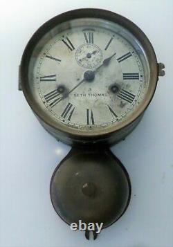 Antique 1880's SETH THOMAS Brass Bottom Bell Ship's Bell Ship Wall Clock