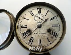 Antique 1880's SETH THOMAS Brass Bottom Bell Ship's Bell Ship Wall Clock