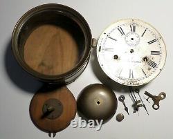 Antique 1880's SETH THOMAS Brass Bottom Bell Ship's Bell Ship Wall Clock