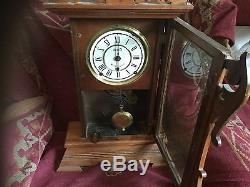 Antique 1886 August Dated Seth Thomas USA Large Mantle Clock Works Needs Attenti