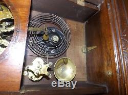 Antique 1890's Victorian Seth Thomas Eclipse Walnut Parlor Shelf Mantle Clock
