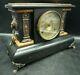 Antique 1893 Set Thomas Adamantine Mantle Clock #102 Lion Pillars Key 3981 (t2)