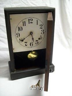 Antique 1900-05 Seth Thomas Cottage Shelf/Mantle Chime Clock with Key