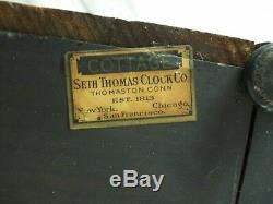 Antique 1900-05 Seth Thomas Cottage Shelf/Mantle Chime Clock with Key