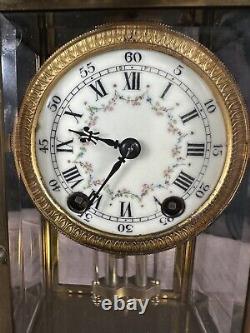 Antique 1900's Seth Thomas Brass Mantle Clock Fully Restored, 8 day Movement